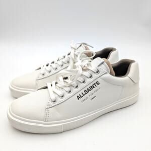 AllSaints Underground Leather Low Top Sneaker Shoes Men's White Size US8 EU41